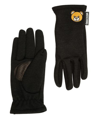 Teddy Bear Gloves - Moschino - Modalova