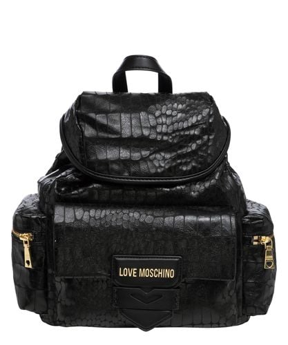 Super Soft Croco Backpack - Love Moschino - Modalova