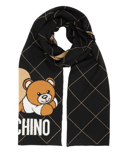 Teddy Bear Wool scarf - Moschino - Modalova