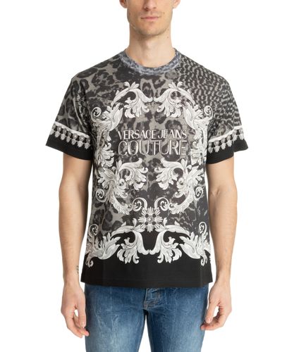 T-shirt baroque animalier - Versace Jeans Couture - Modalova