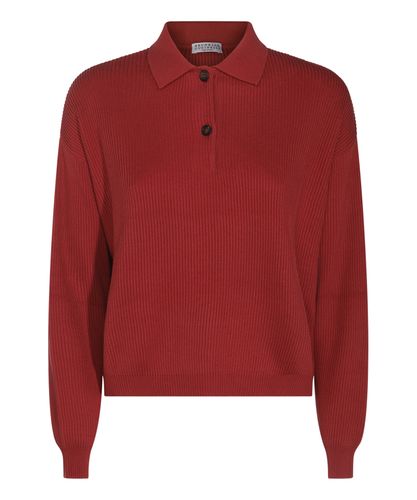 Long sleeve polo shirt - Brunello Cucinelli - Modalova