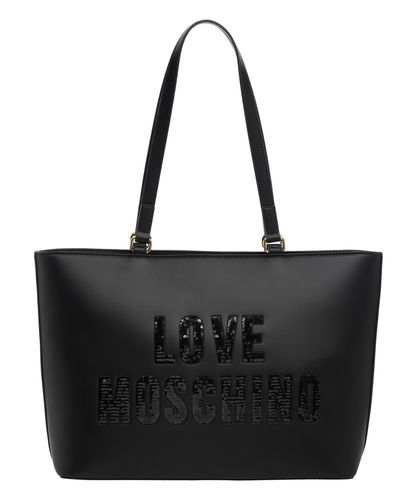 Sparkling logo tote bag - Love Moschino - Modalova