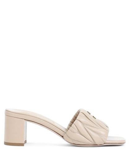 Logo-Lettering Heeled sandals - Miu Miu - Modalova