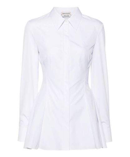 Pleatd Peplum Blouse - Alexander McQueen - Modalova