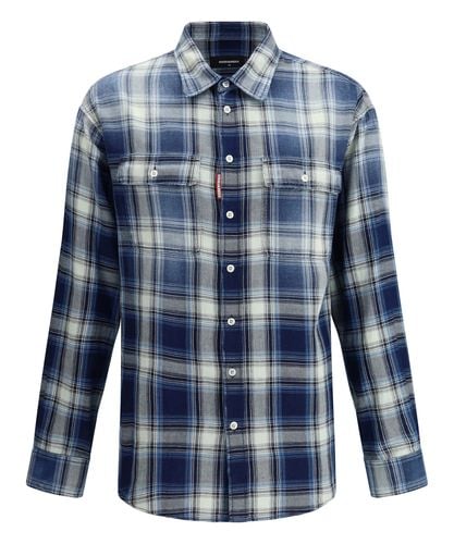 Washed check hemd - Dsquared2 - Modalova