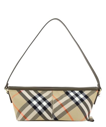 Borsa a spalla check mini - Burberry - Modalova