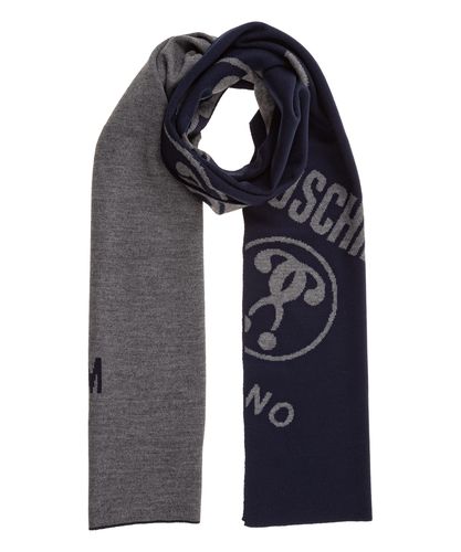 Double Question Mark Wool scarf - Moschino - Modalova