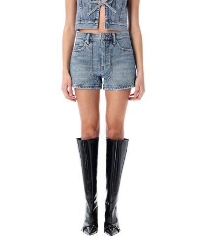 Crystal Denim shorts - Alexander Wang - Modalova