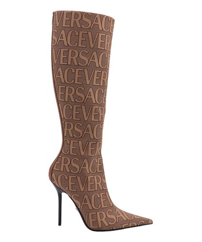 Stivali con tacco - Versace - Modalova