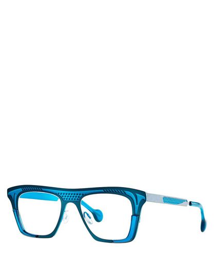 Eyeglasses ELVIS 313 C 64+739+TRANSPARENT PETROL BLUE - Theo - Modalova