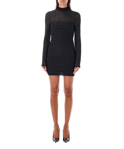 Monogram Monogram PB Labyrinth Mini dress - Balmain - Modalova