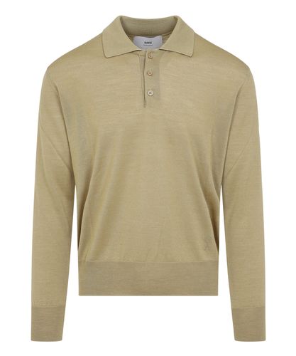 Tonal Adc Long sleeve polo shirt - AMI Paris - Modalova