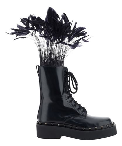 Rockstud Combact Lace-up boots - Valentino Garavani - Modalova