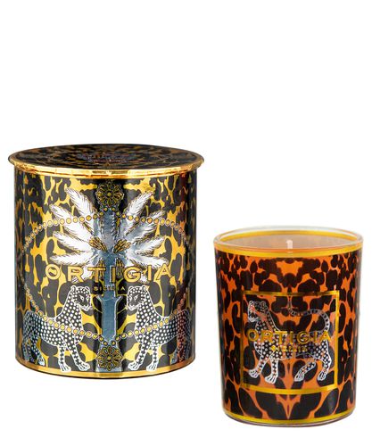 Ambra nera decorated candle 150 g - Ortigia - Modalova