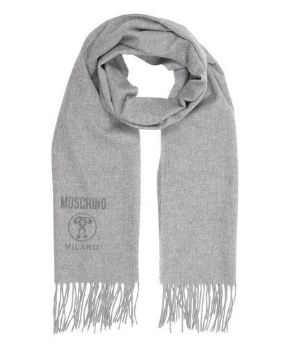 Double Question Mark Wool scarf - Moschino - Modalova