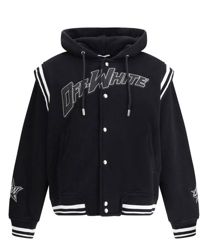 Fleece varsity bomberjacke - Off-White - Modalova