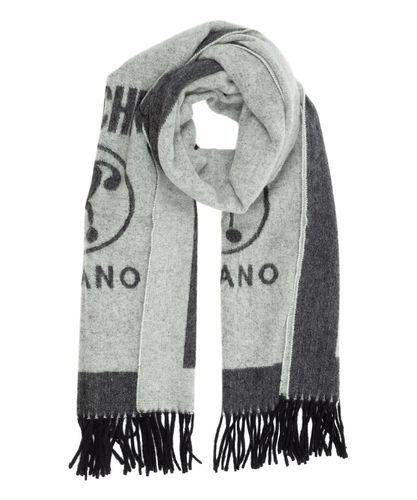 Double Question Mark Wool scarf - Moschino - Modalova