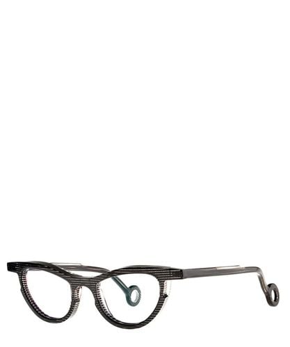 Eyeglasses PABLO 015 PIXEL BLACK+TRANSPARENT PINK - Theo - Modalova