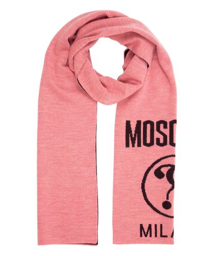 Double Question Mark Wool scarf - Moschino - Modalova
