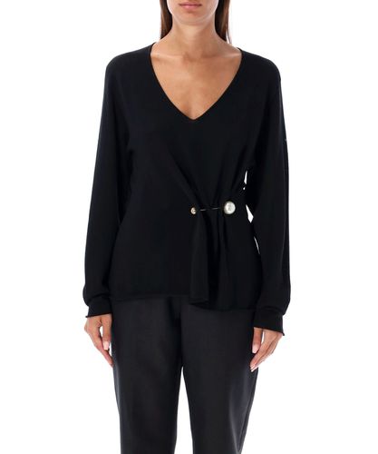 Pearl brooch pullover - Philosophy di Lorenzo Serafini - Modalova