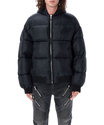 Monogram Jacquard Down jacket - Balmain - Modalova