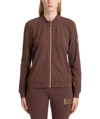 Felpa con zip - EA7 Emporio Armani - Modalova