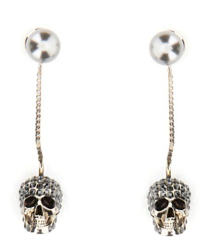 Orecchini skull - Alexander McQueen - Modalova