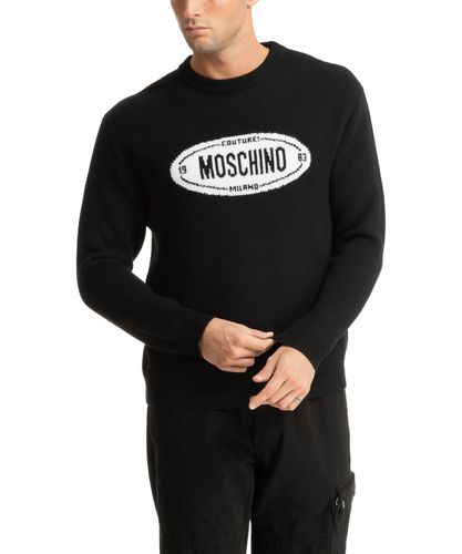 Maglione oval logo - Moschino - Modalova