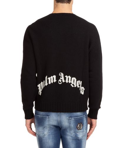 Maglione curved logo - Palm Angels - Modalova