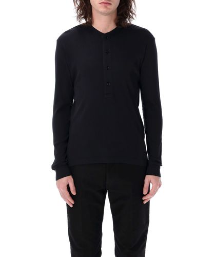 Serafino Long sleeve polo shirt - Tom Ford - Modalova