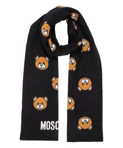 Sciarpa lana teddy bear - Moschino - Modalova