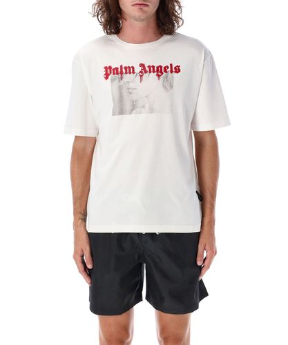 Portrait Logo T-shirt - Palm Angels - Modalova