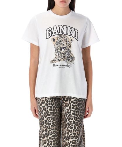 Leo T-shirt - GANNI - Modalova