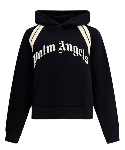 Curved logo kapuzenpullover - Palm Angels - Modalova