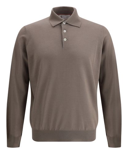 Long sleeve polo shirt - Brunello Cucinelli - Modalova