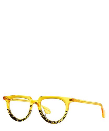 Eyeglasses MILLE+85 032 NEON YELLOW+BLACK DOT STRIPES N22/1 - Theo - Modalova