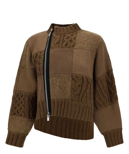 Maglione patchwork - Sacai - Modalova