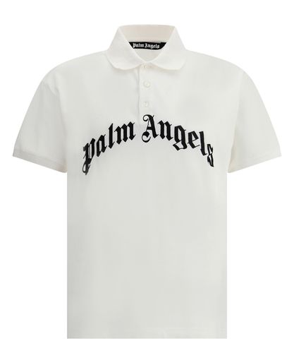 Curved Logo Polo shirt - Palm Angels - Modalova