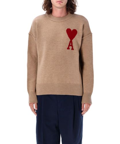 Red Ami de Coeur Sweater - AMI Paris - Modalova