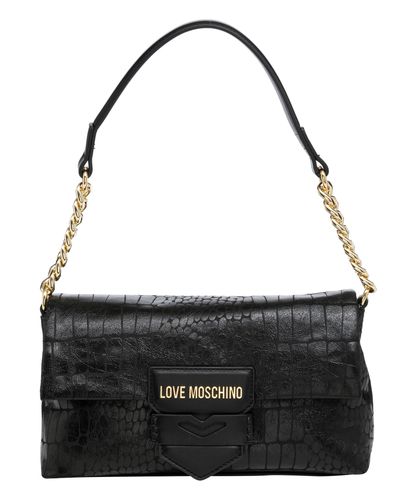 Borsa a spalla super soft croco - Love Moschino - Modalova