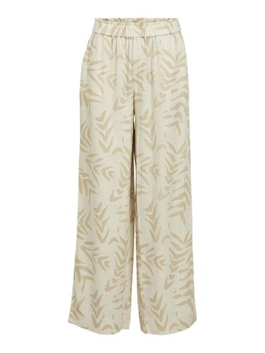 Printed Linen Wide-leg Trousers - Object Collectors Item - Modalova