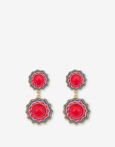 Pendientes Colgantes Psychedelic Flowers - Moschino - Modalova