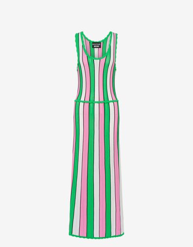 Vestido A Rayas De Punto Elástico - Boutique Moschino - Modalova