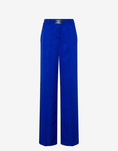 Flowing Moiré Safety Belt Trousers - Boutique Moschino - Modalova