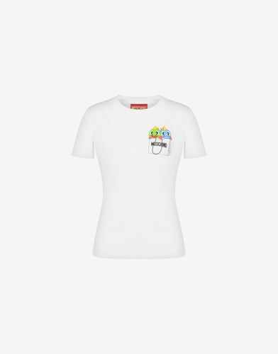 T-shirt In Jersey Organico Bubble Booble - Moschino - Modalova