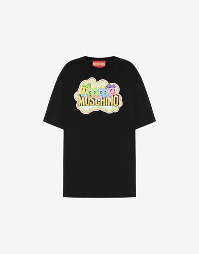 T-shirt Oversize Con Stampa Bubble Booble - Moschino - Modalova