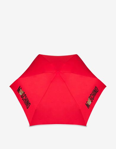 Paraguas Supermini Teddy Logo - Moschino - Modalova