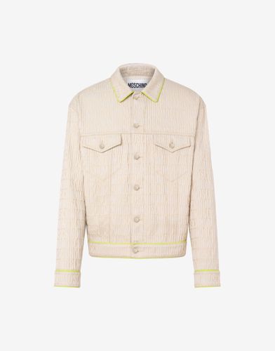 Allover Logo Cotton And Viscose Jacket - Moschino - Modalova