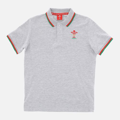 Welsh Rugby 2020/21 grey piquet cotton children's polo shirt from the fans collection - Macron - Modalova