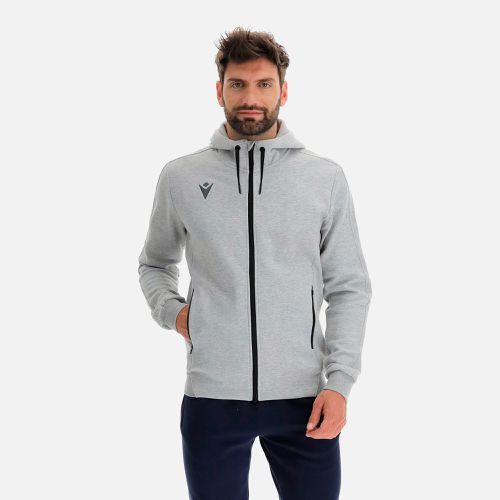 Full lenght zip hooded sweatshirt zither - Macron - Modalova